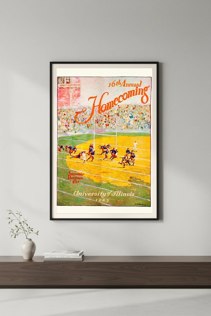 🏈 1925 University of Illinois Homecoming Poster - 24x32” Vintage Design