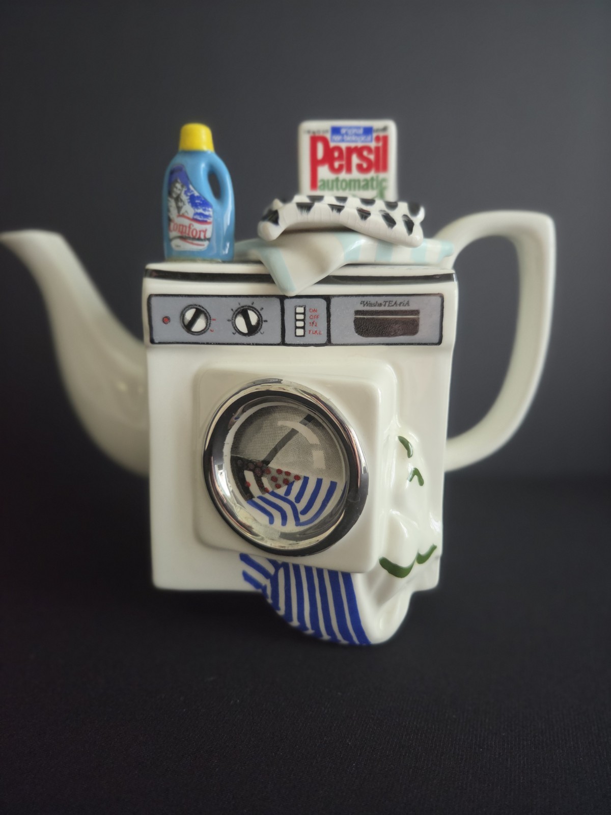 Vtg Paul Cardew For Southwest Ceramics Washing Machine Collectible Teapot