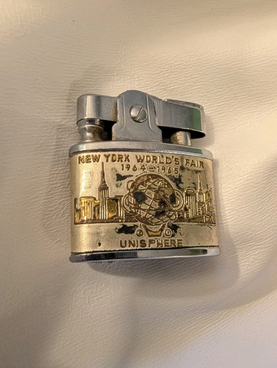 Rare Vintage 1964-1965 New York Worlds Fair Mini Pocket Lighter 1.25