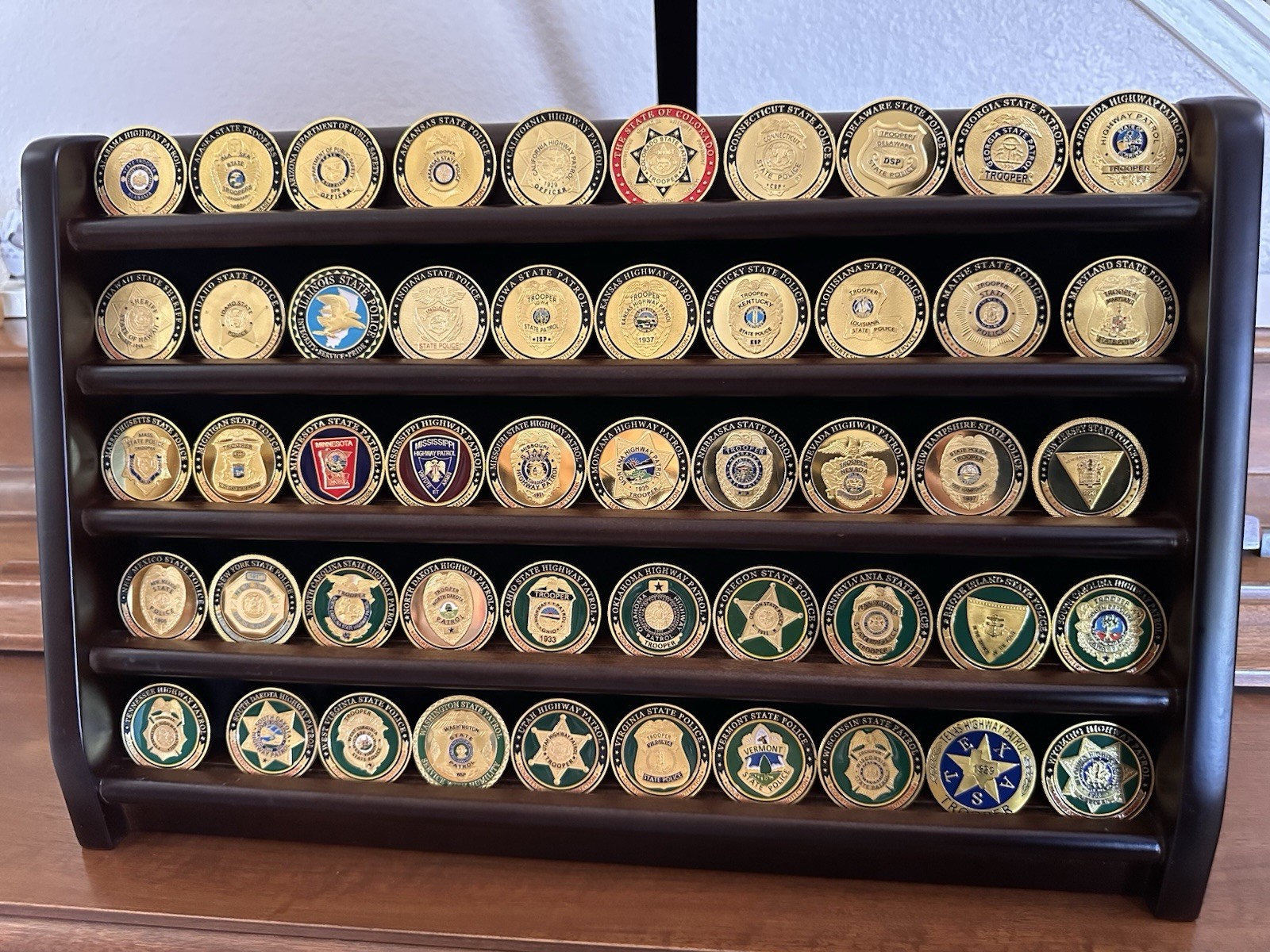 Lot Of 50 States Police Departments Challenge Coins. Great Gift. New Fast Ship
