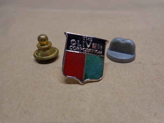 The OLIVER corporation -   hat  pin , lapel pin , tie tac , hatpin w/ 2 backers