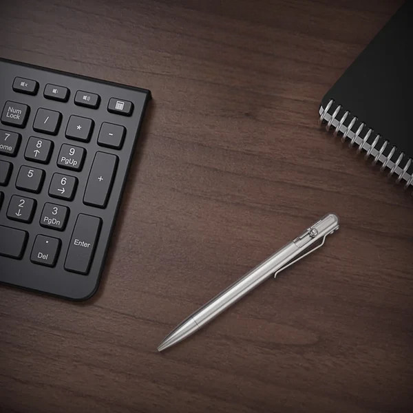 Bastion Slim Bolt Action Pen Titanium Retractable Uses Parker Style Cartridges