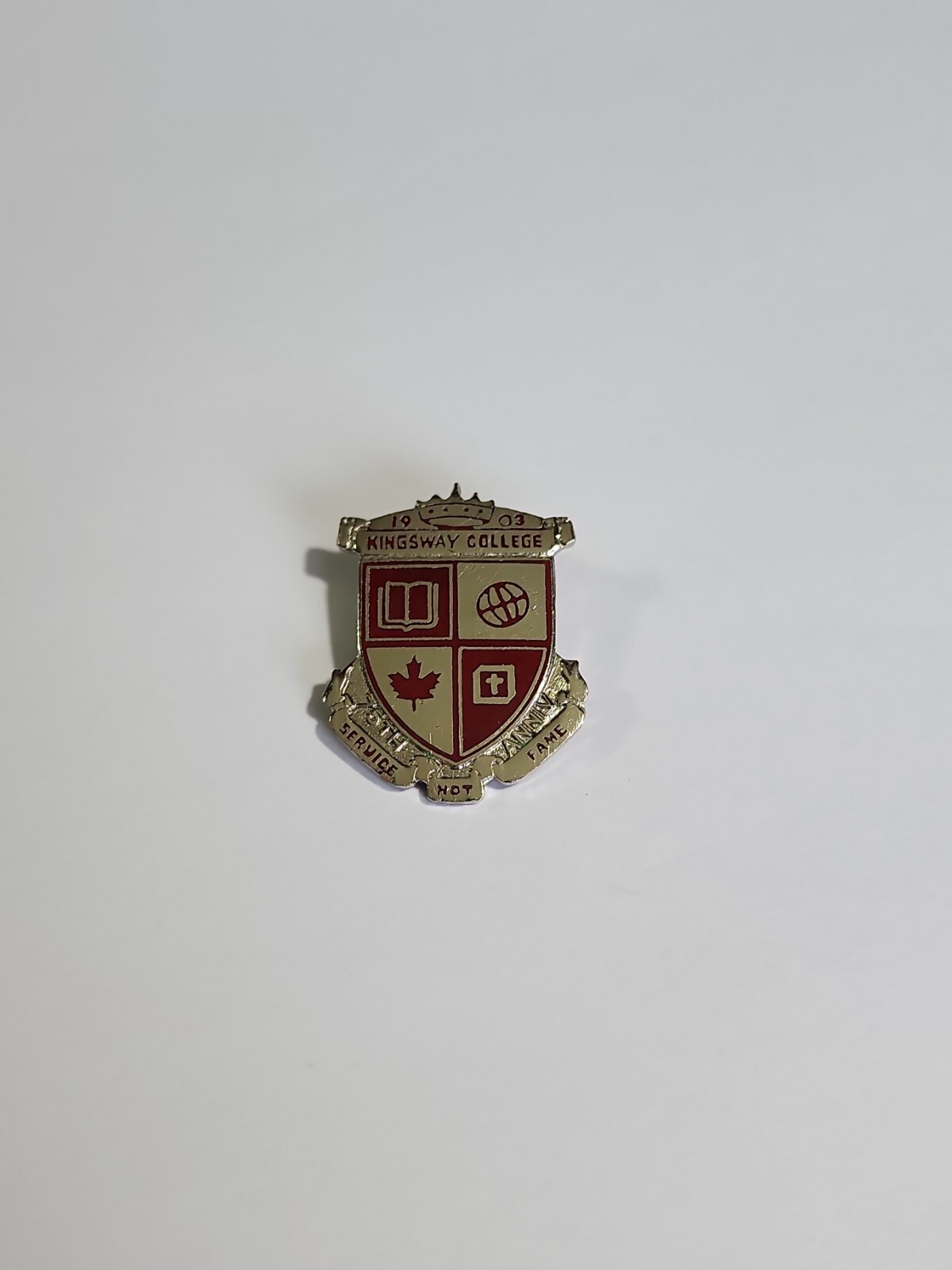 Kingsway College 75th Anniversary Pin Oshawa Ontario Canada Day Boarding School