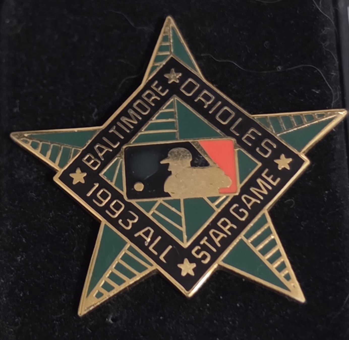 MLB 1993 Baltimore Orioles ASG All Star Game Press Media Pin w/ Balfour Case