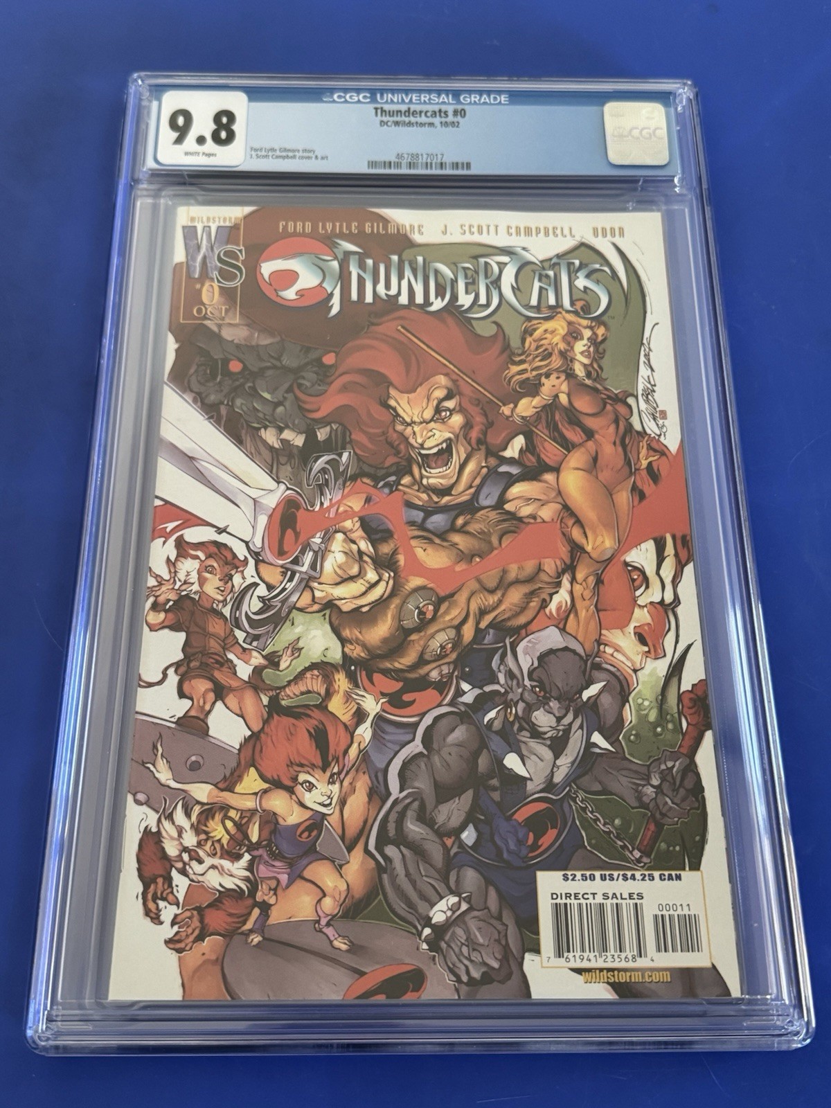 Thundercats 0 CGC 9.8 1st Print Appearance J Scott Campbell Wildstorm Comic 2002