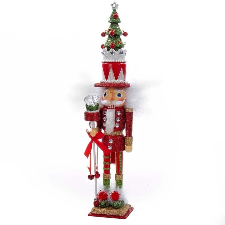 Kurt Adler Hollywood Nutcracker Red & Green Tree Hat 15in. New In Box. Christmas