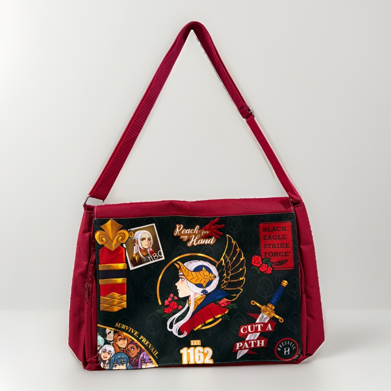 Fire Emblem Three Houses Black Eagles Edelgard Messenger Bag New w/o Tags 12x16