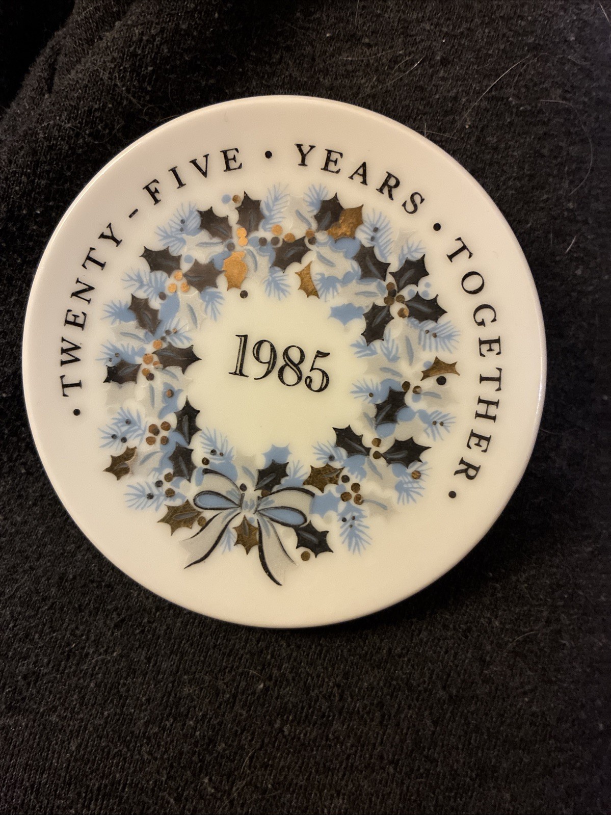 vintage 1985 hallmark keepsake ornaments 25 Years Together  Wedding Porcelain