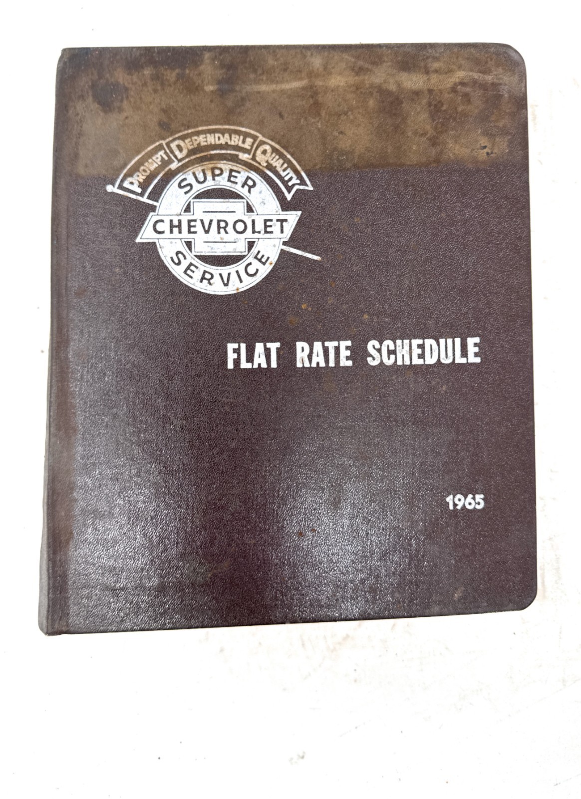 1965 Chevrolet Super Service Flat Rate Schedule Binder