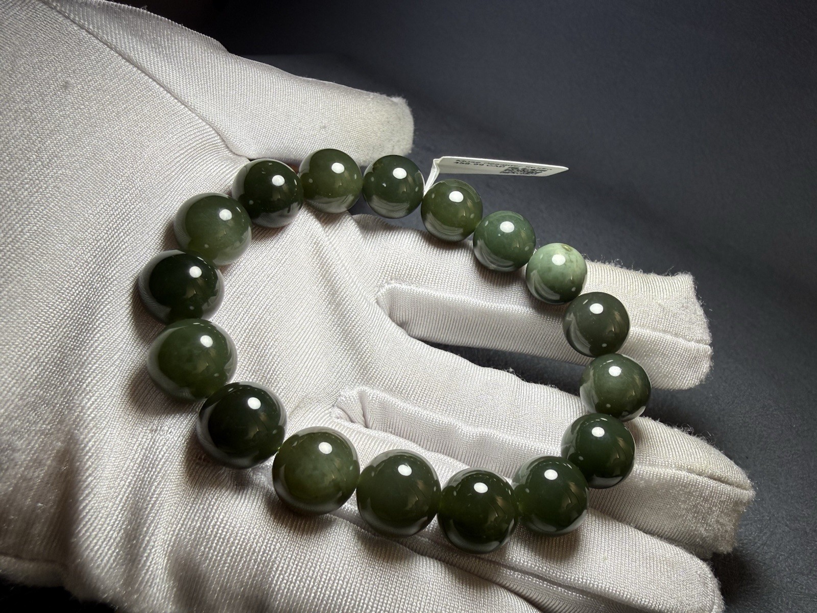 12mm Natural Hetian Jade Bracelet – Qiemo Green Sugar Hotan Nephrite Jade
