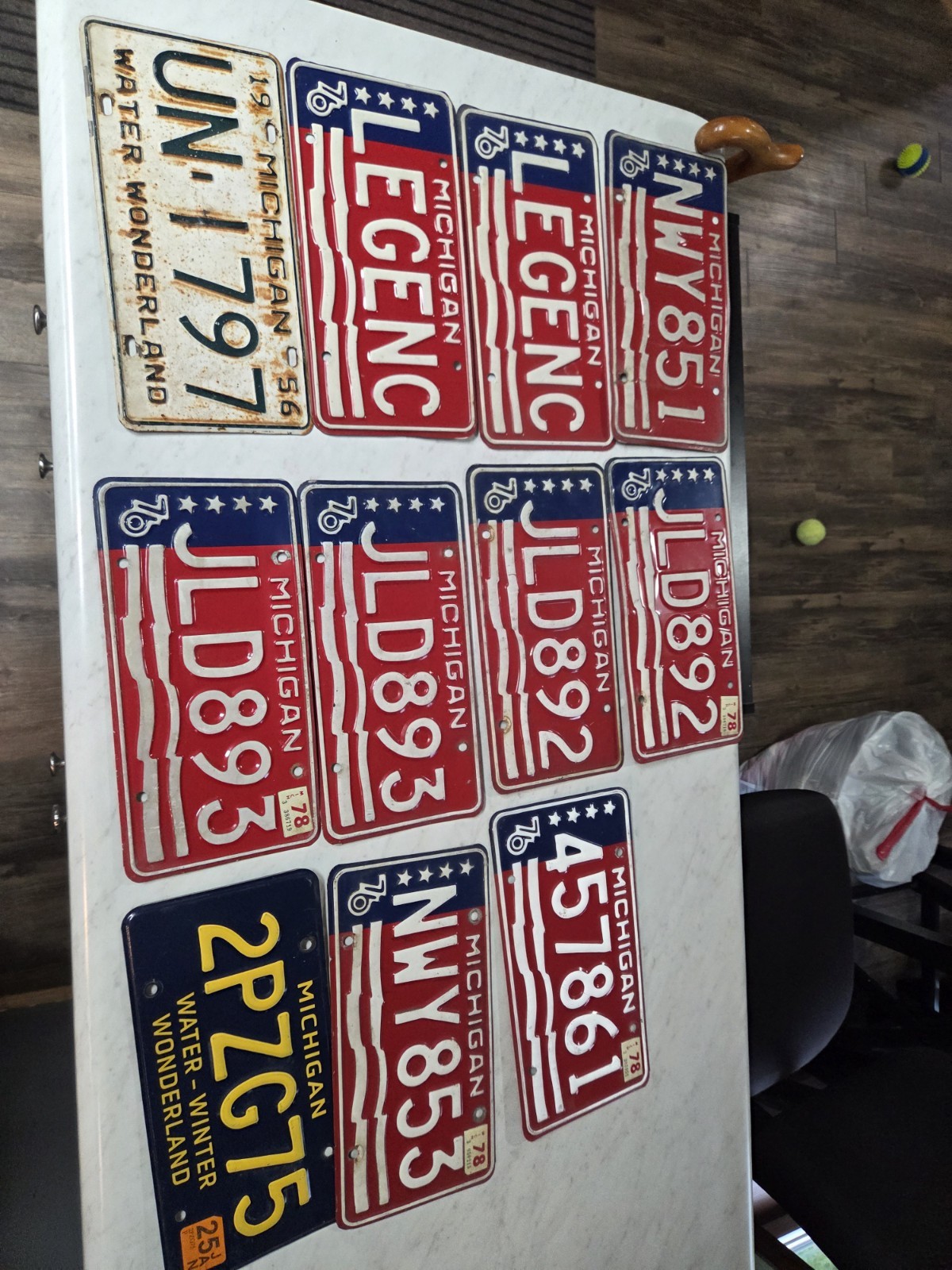Michigan License Plate Lot of 11 From 1956 to 2025 Various Years
