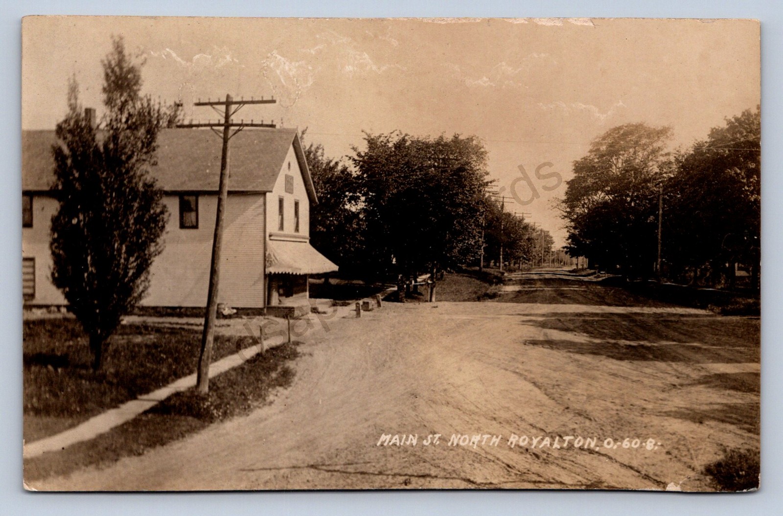 J87/ North Royalton Ohio RPPC Postcard c1910 Main Street North Stores  1931
