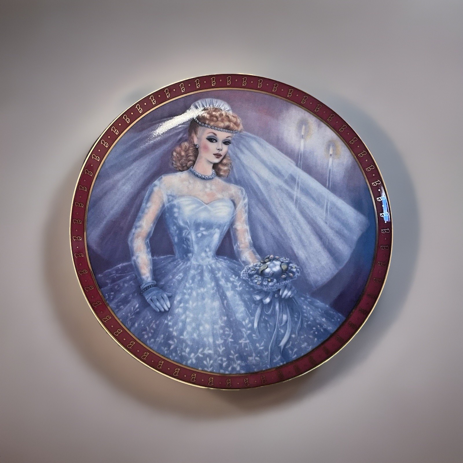The 1959 Barbie Bride-To-Be  Danbury Mint Collector Plate E2815
