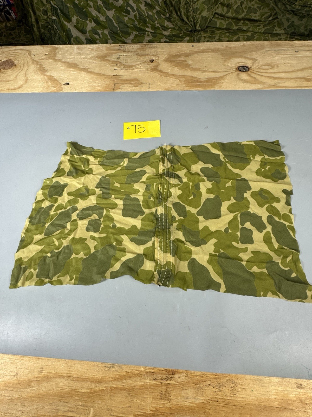 WWII Parachute Silk Square cut from original WWII Parachute