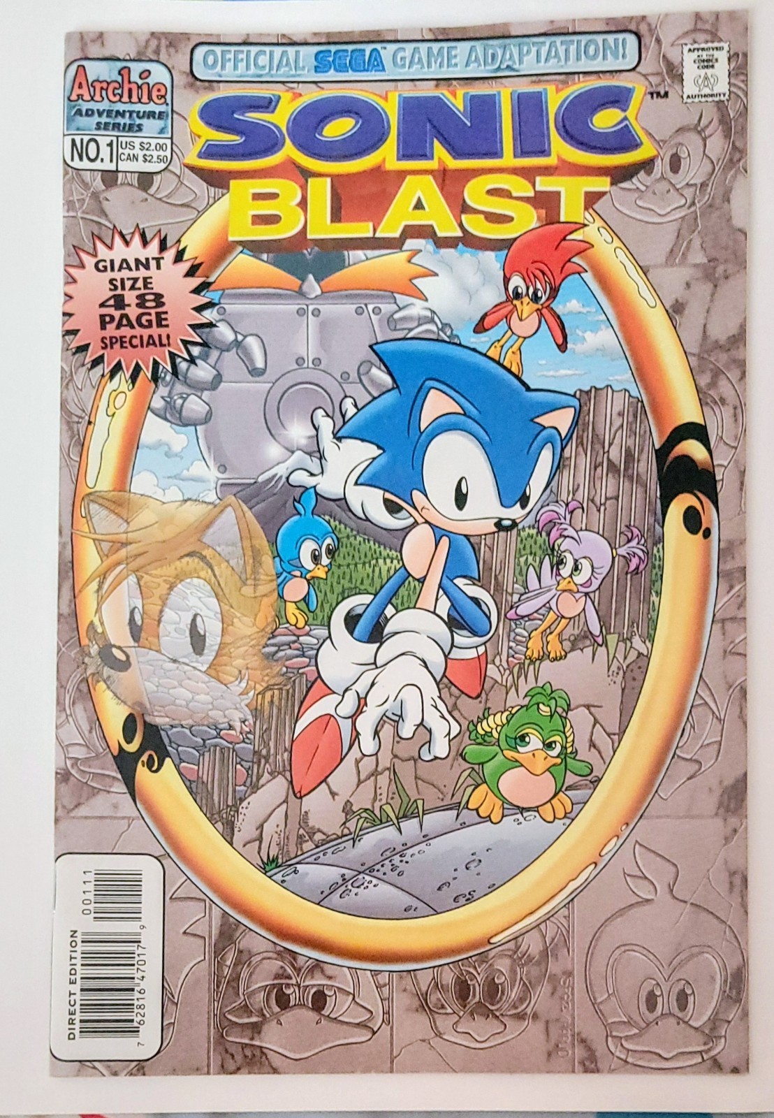 Sonic the Hedgehog Sonic Blast Archie Comic Issue #1 Bagged and Boarded