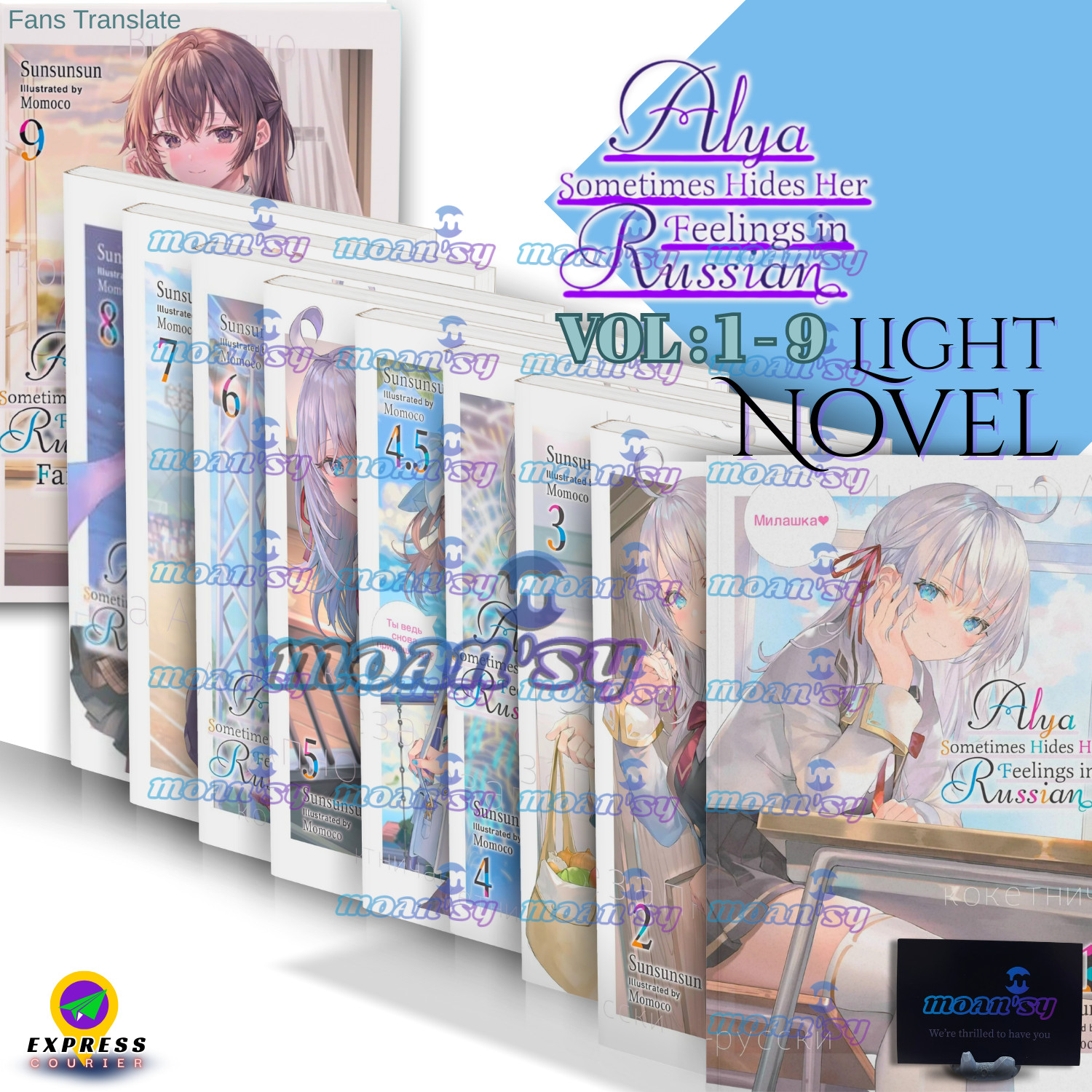 Alya Sometimes Hides Her Feelings Vol 1-9 Light Novel English New by MOMOCO