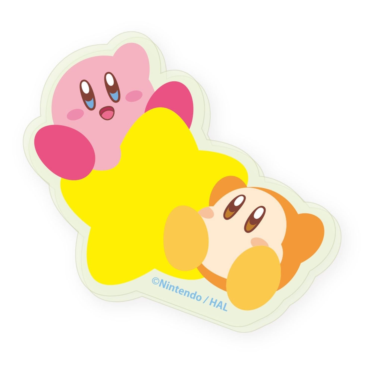 T\'S Factory Kirby of the Stars Luminous Acrylic Sticker Kirby & Waddle Dee