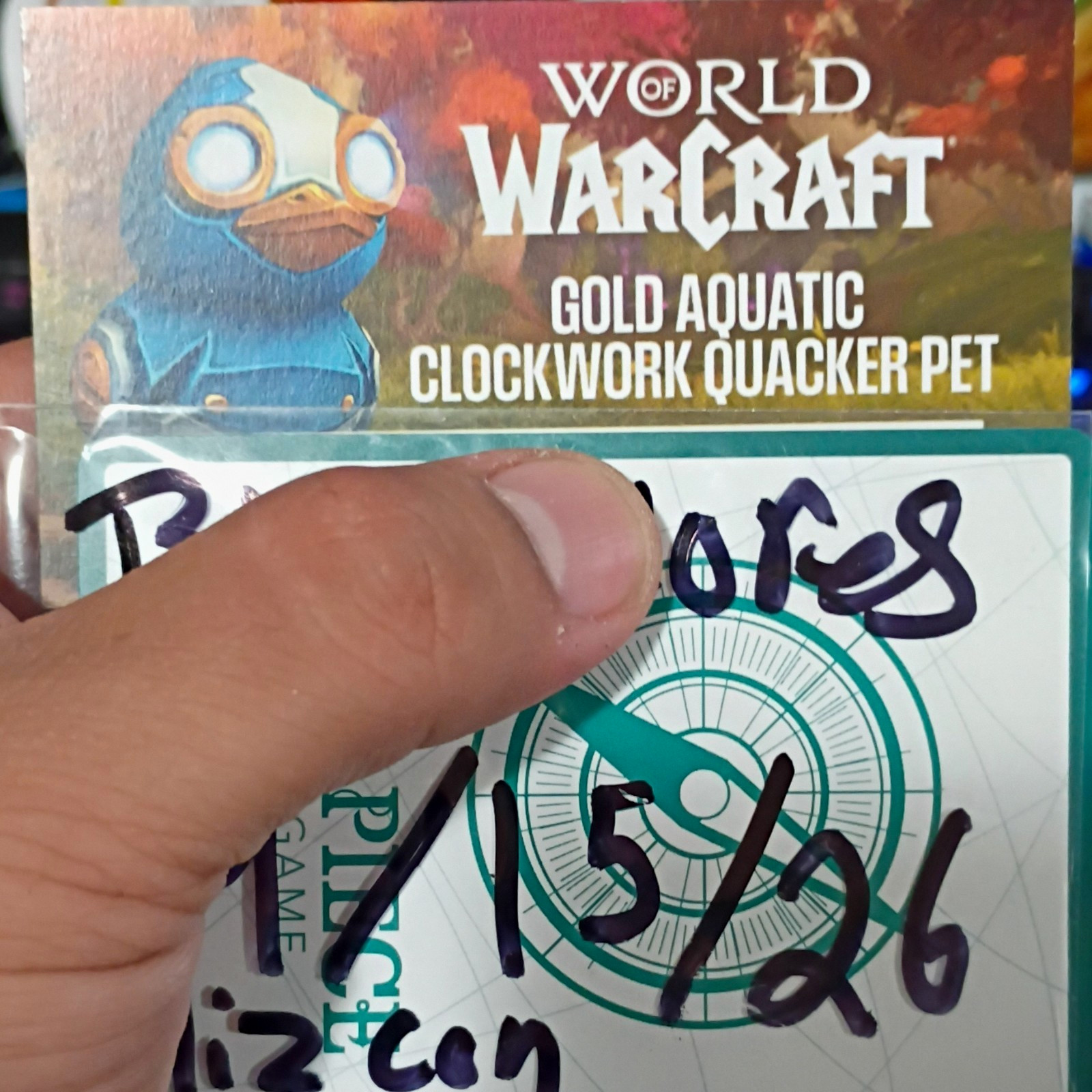 World of Warcraft Gold Aquatic Clockwork Quacker Pet 2026 Blizzcon Unused