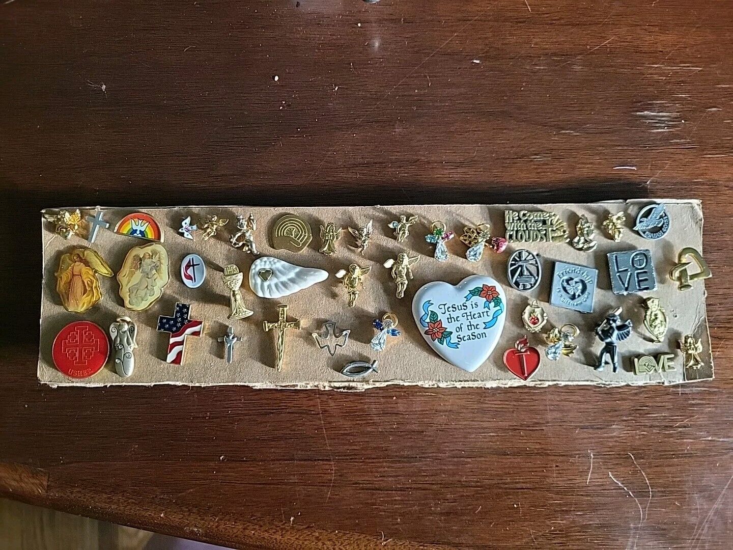 Christian Religious Pin Lot of 43 (Crosses, Angels, Ect)