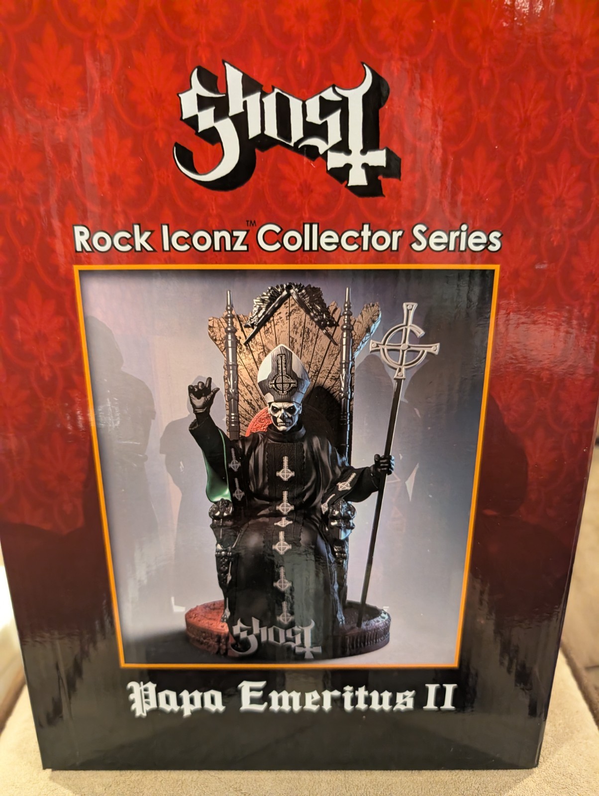 Ghost - Papa Emeritus 2 Knucklebonz Rock Iconz Statue RARE (Displayed) II