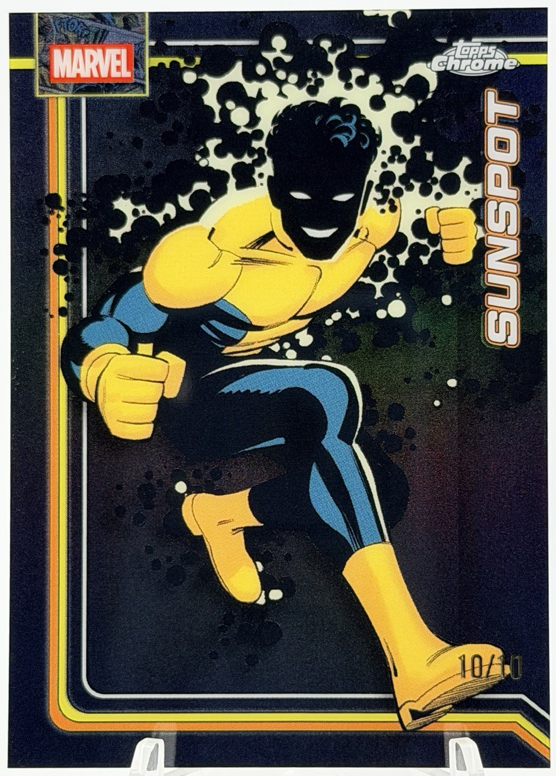 2026 Topps Chrome Marvel Comics Sunspot True Black 10/10 Bookend #172