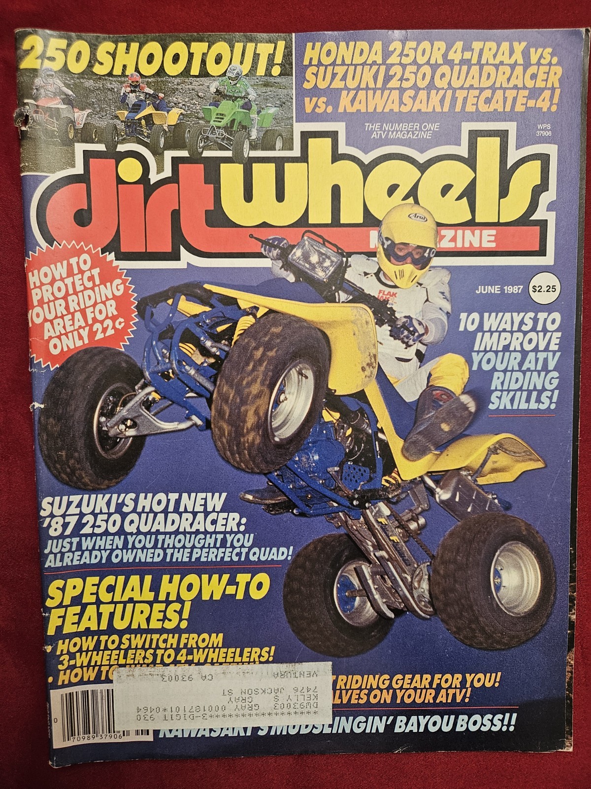 Dirt Wheels Magazine June 1987 Honda 250R 4 Trax ATV Dirt Bike