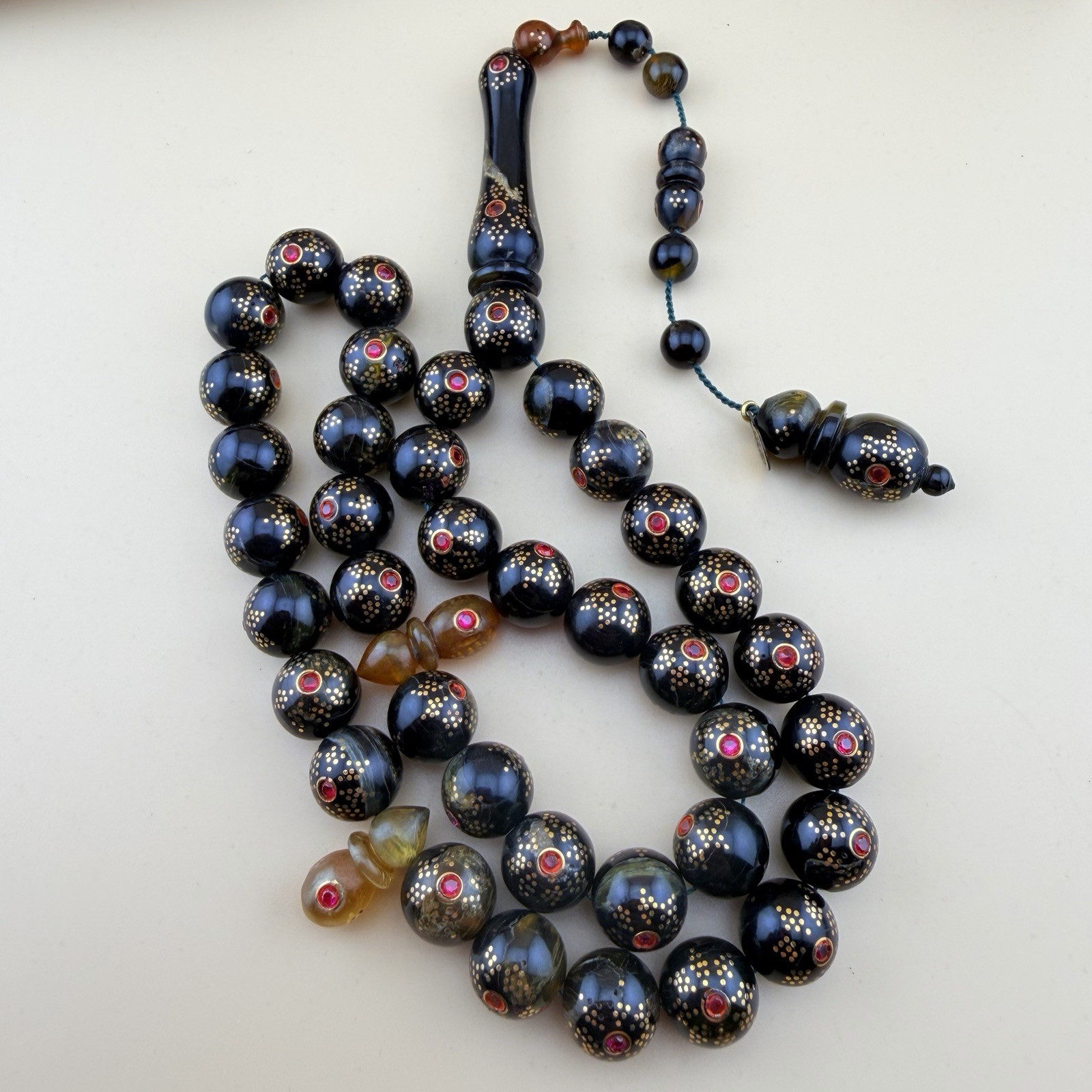 Rare Turtle Shell Islamic Rosary Tasbih مسباح سبحة ترسة ‏الظهر سلحفاة N1001