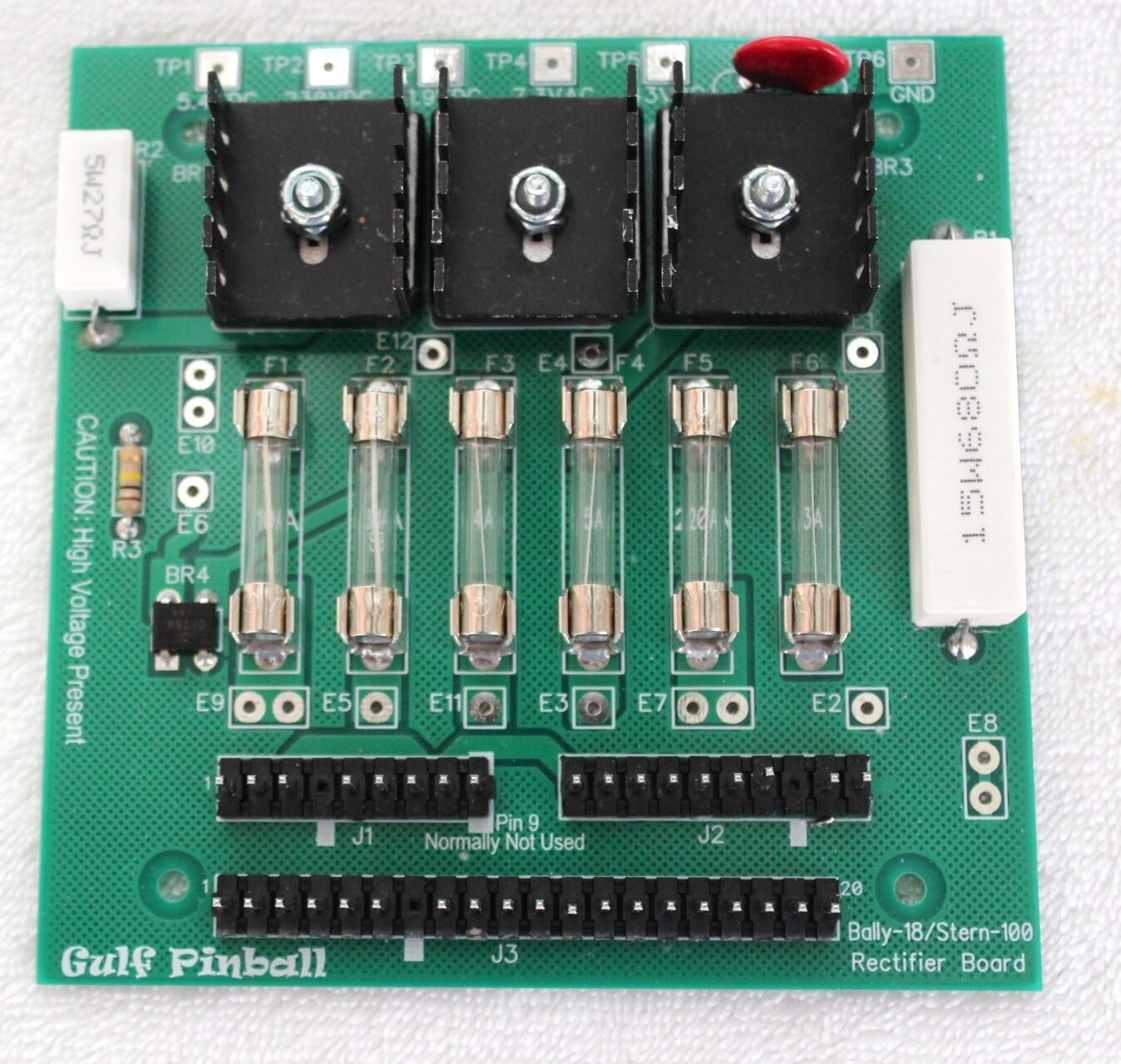 NEW -Rectifier Board for early  Bally/Stern pinball games - Solder Version
