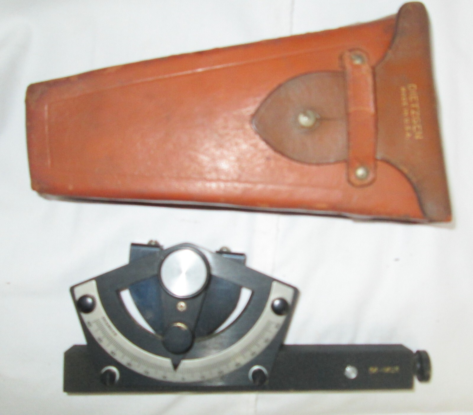 Vintage Charvoz Carsen  peep sight level  Plotting Instrument /W Dietzgen Case