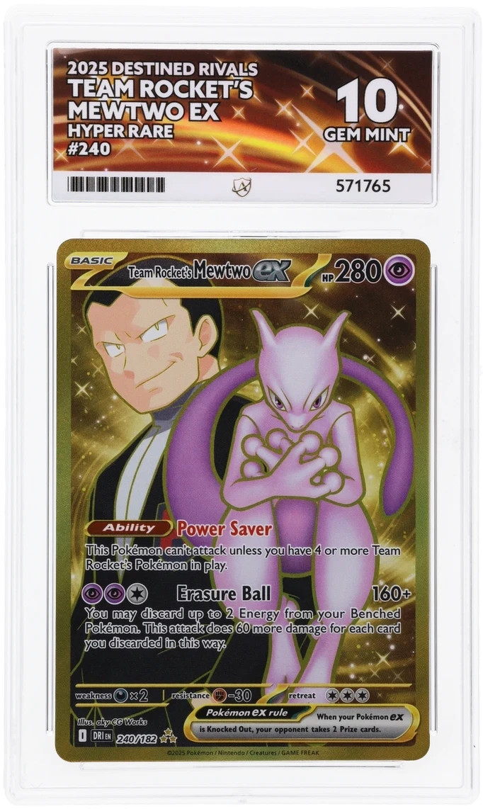 Team Rocket\'s Mewtwo ex 240/182 Destined Rivals  Ace 10 English