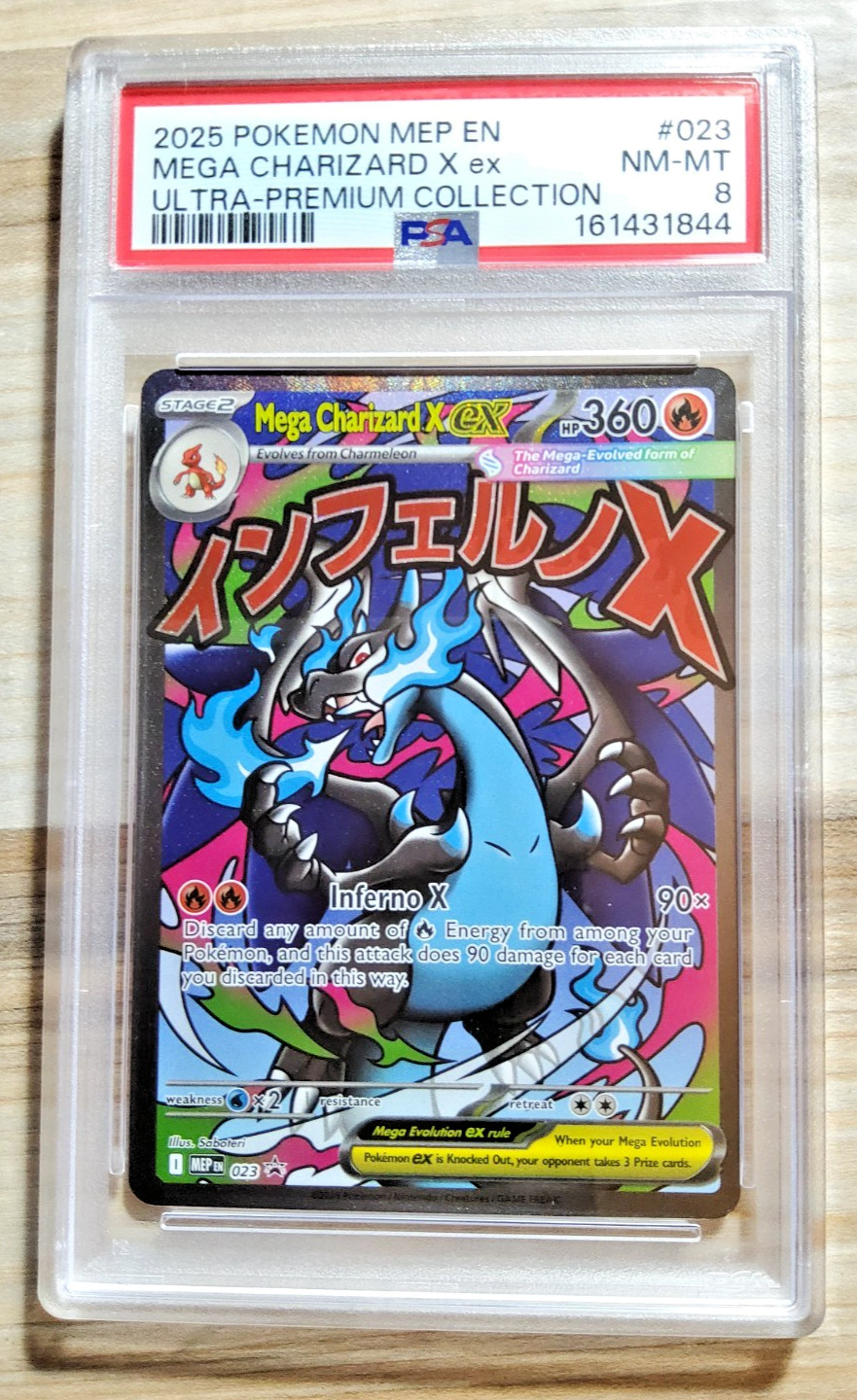 Pokemon Mega Evolution Mega Charizard X ex Promo  #023  Holo PSA 8 Near Mint