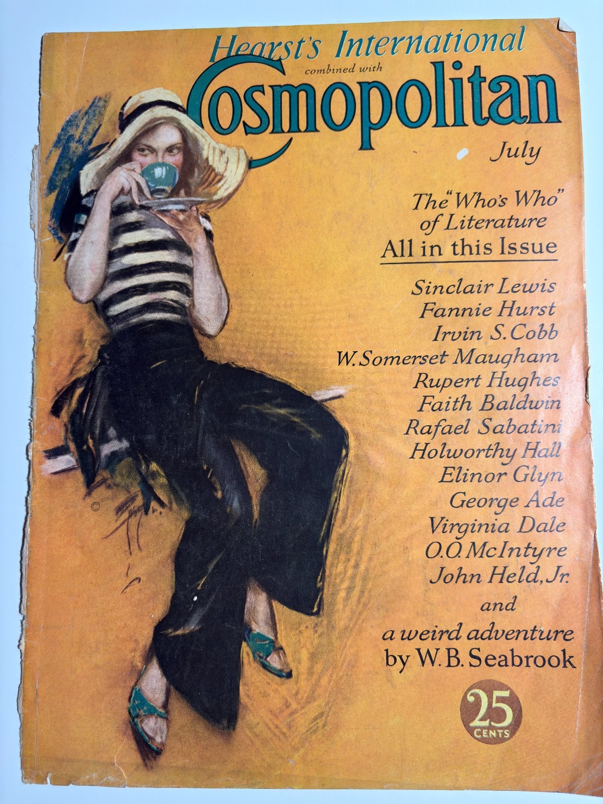 1931 July COSMOPOLITAN Magazine VG 4.0 COVER ONLY by Harrison Fisher