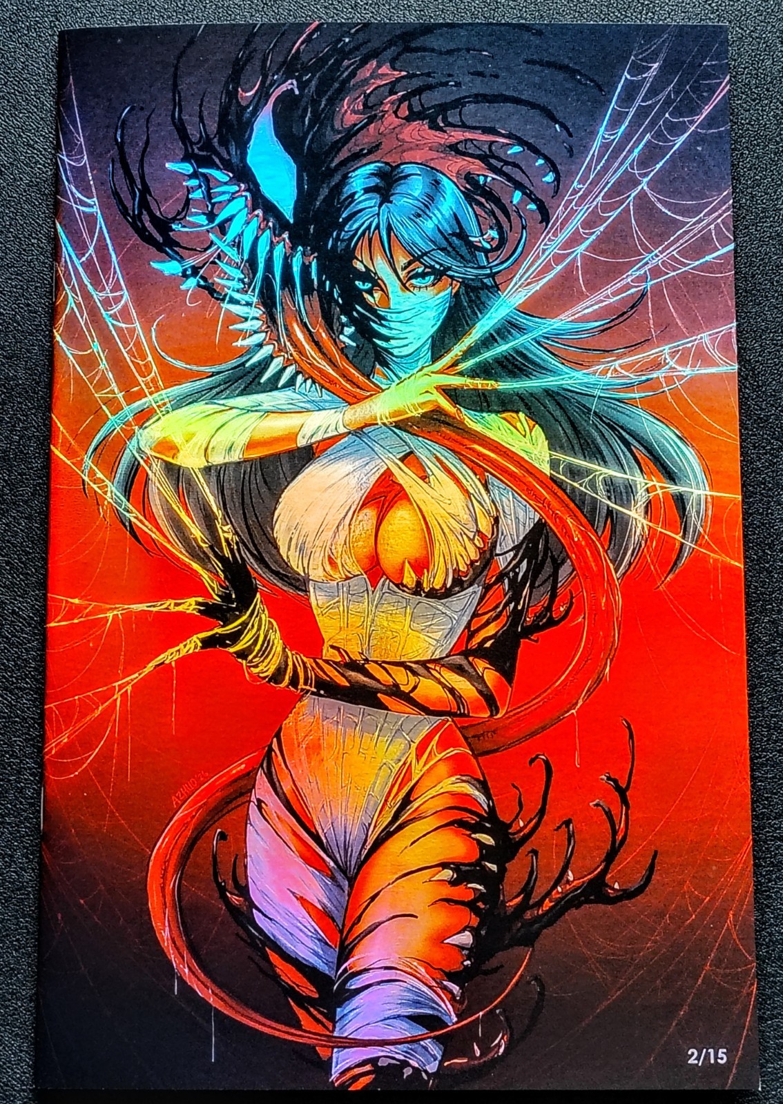 White Widow #1 Red Foil Virgin Silk  Anna Zhuo Variant Cover #2/15 Nerdygirl Exc