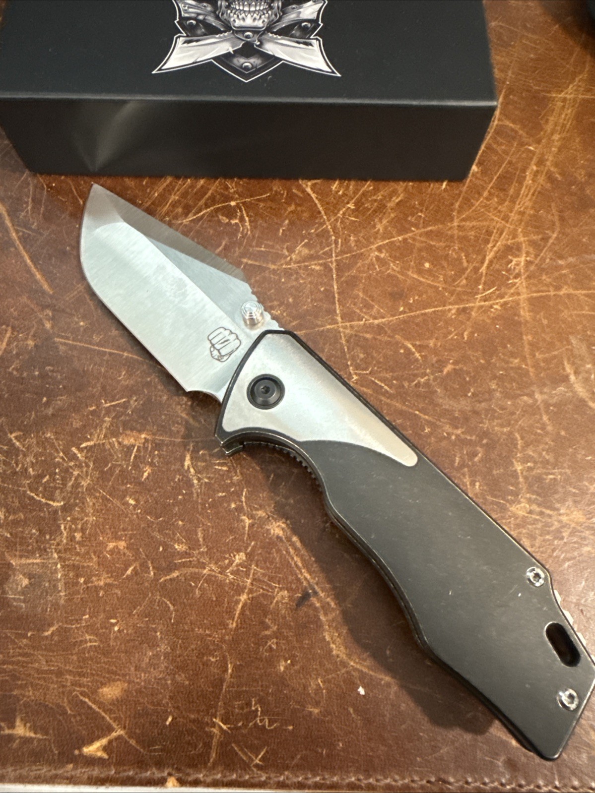 SOMETHING OBSCENE COMPANY J-CAPE V4 SATIN BLADE W/ BLACK Ti SCALES/ Ti Inlay