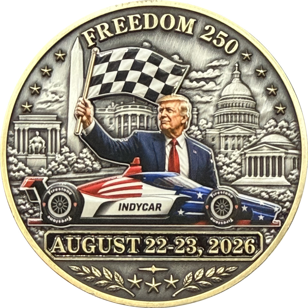 AA-014 Challenge Coin Freedom 250 for INDYCAR Grand Prix Washington DC President