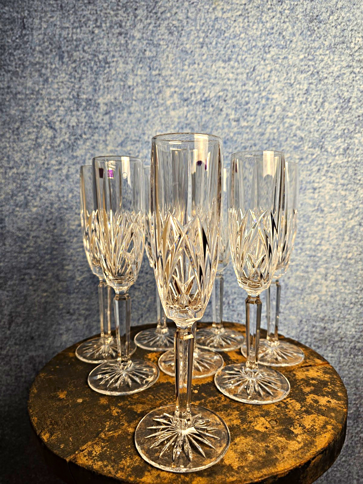 Marquis by Waterford Brookside Crystal Champagne Flutes Set of 8