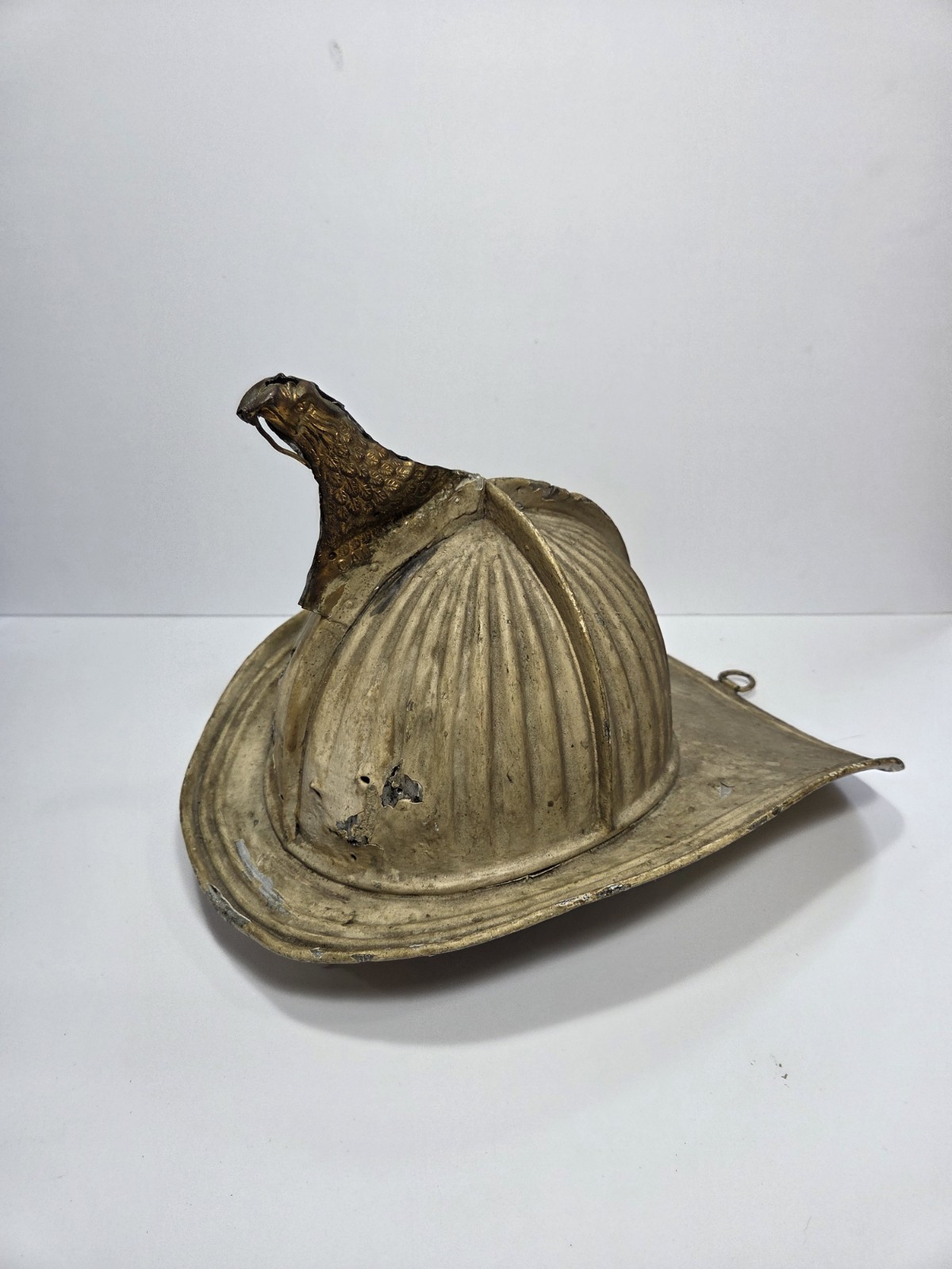 Cairns Leather Firemans Helmet with High Eagle