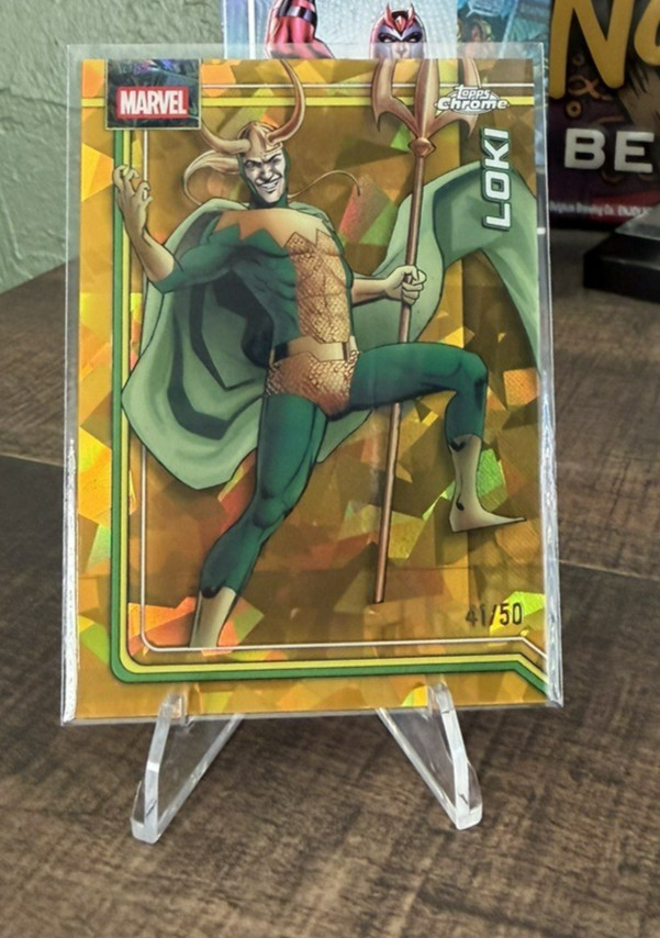 2026 Topps Chrome Marvel Sapphire Gold Loki /50 #131