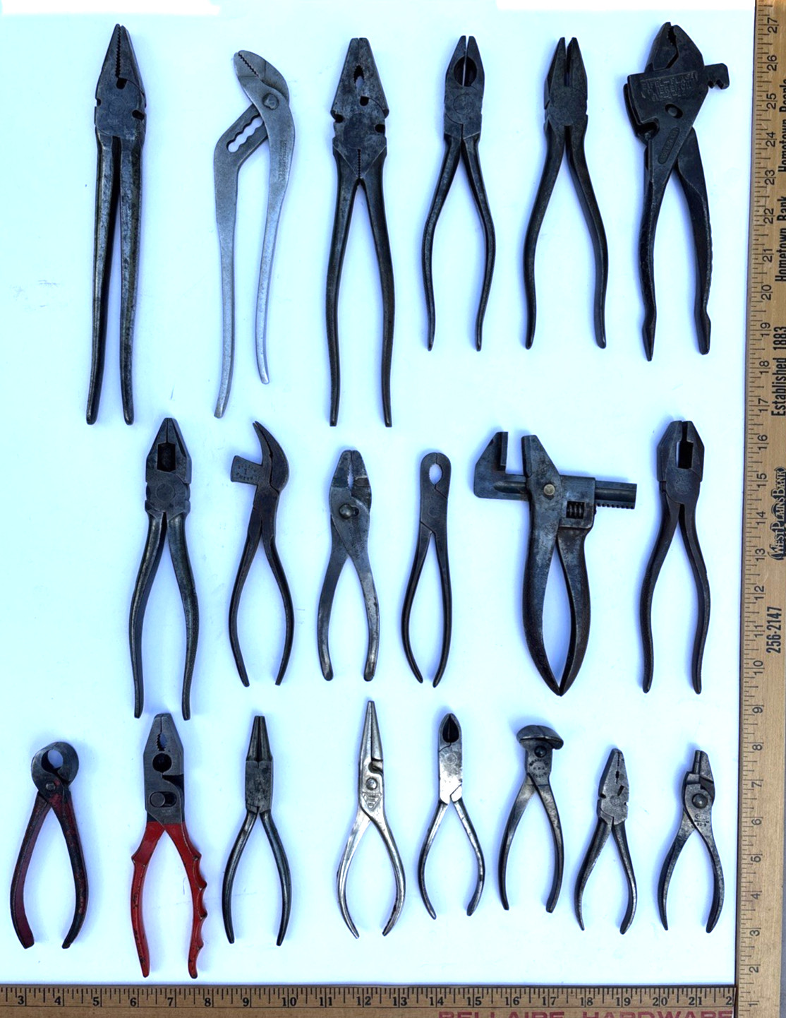 Lot of 20 Vintage Pliers/Wire Cutters/Lineman:Utica/J. Smith/Pexto/Eifel-Flash Lot of 20 Vintage Pliers/Wire Cutters/Lineman:Utica/J. Smith/Pexto/Eifel-Flash