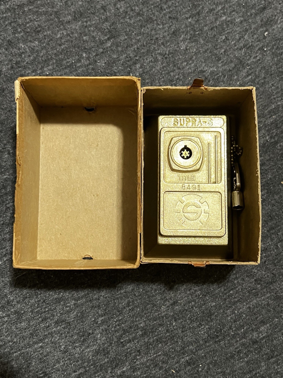 1984 Vintage Supra-S Lock Box NOS Southern Bell Original Box Key Hardware