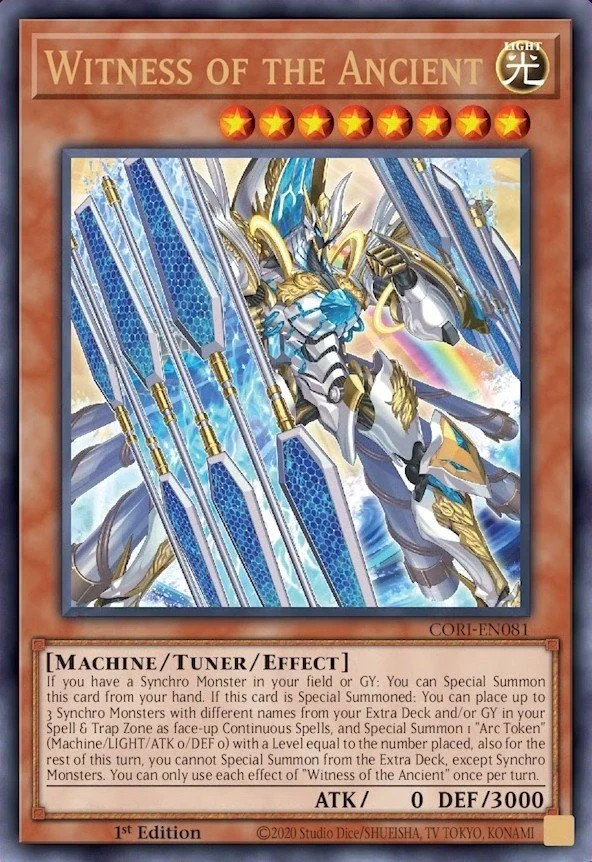 Yugioh CORI-EN081 - Witness of the Ancient (Extended Art) - Ultra Rare