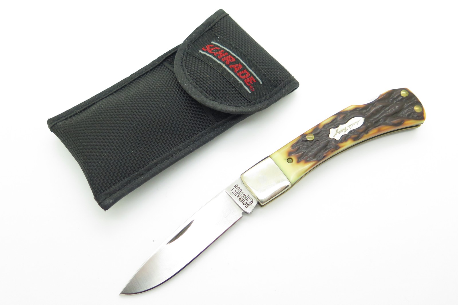 Vintage Schrade Uncle Henry 5UH USA Delrin Handle Lockback Folding Pocket Knife