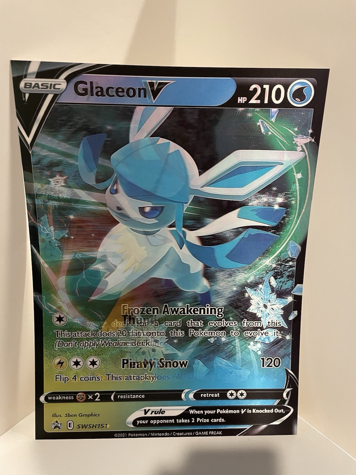Glaceon V Jolteon V Sylveon V Espeon V Pokemon 3D Holographic Lenticular Poster