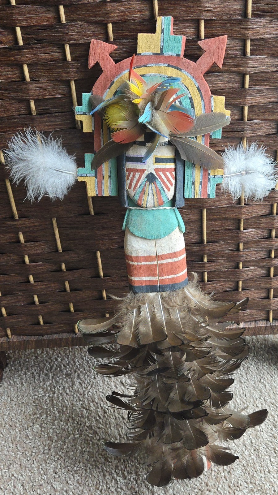 Signed T. Huma Hopi Tewa Kachina Katsina Doll 20\