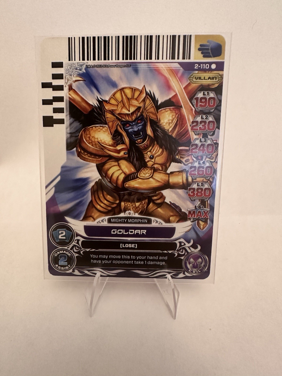 2013 Power Rangers ACG Goldar #2-110 Mighty Morphin MMPR Villain Card