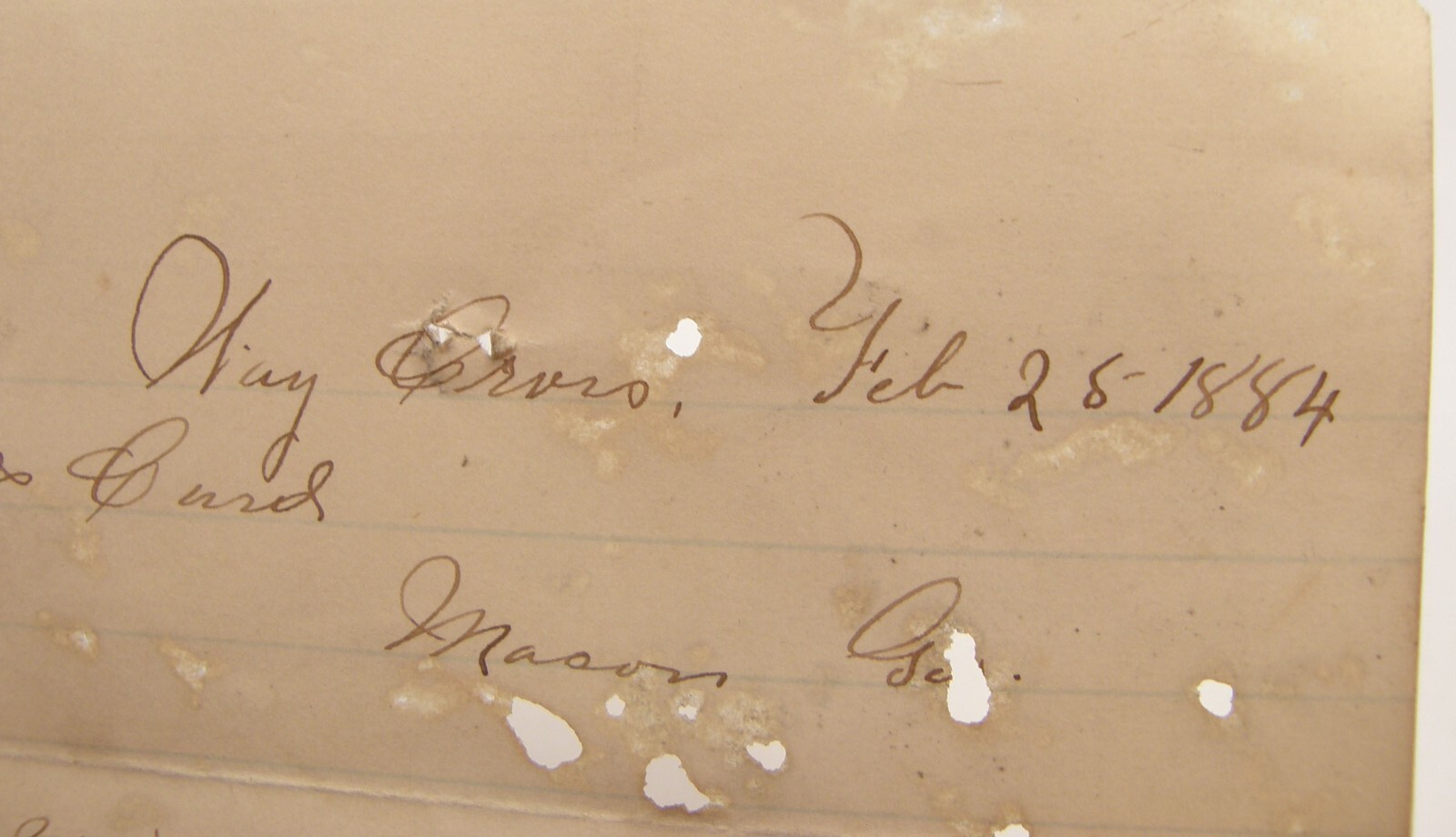 ANTIQUE 1884 LETTER J C JOHNSON WAYCROSS GEORGIA WARE COUNTY
