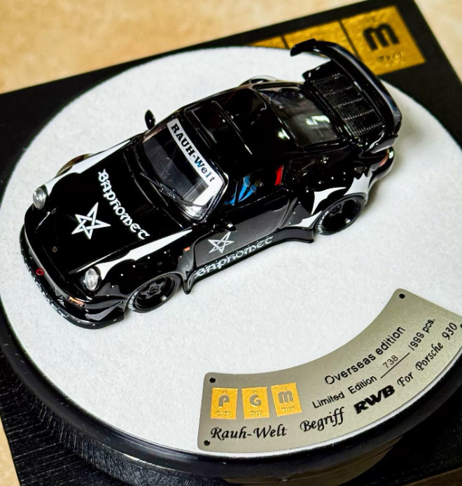 PGM 1/64 Porsche RWB 930 Baphomet Demon Luxury Black