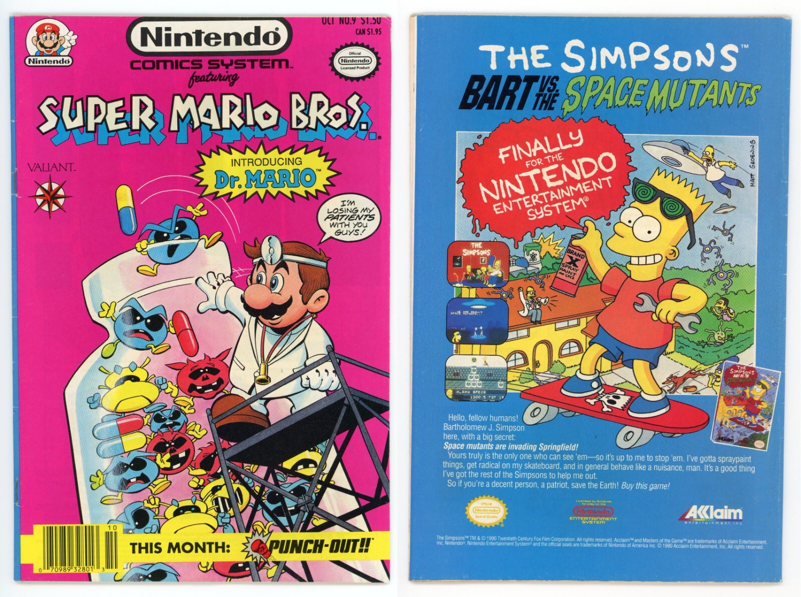 Nintendo Comics System #9 (FN+ 6.5) 1991 Valiant 1st Dr Mario Super Mario Bros