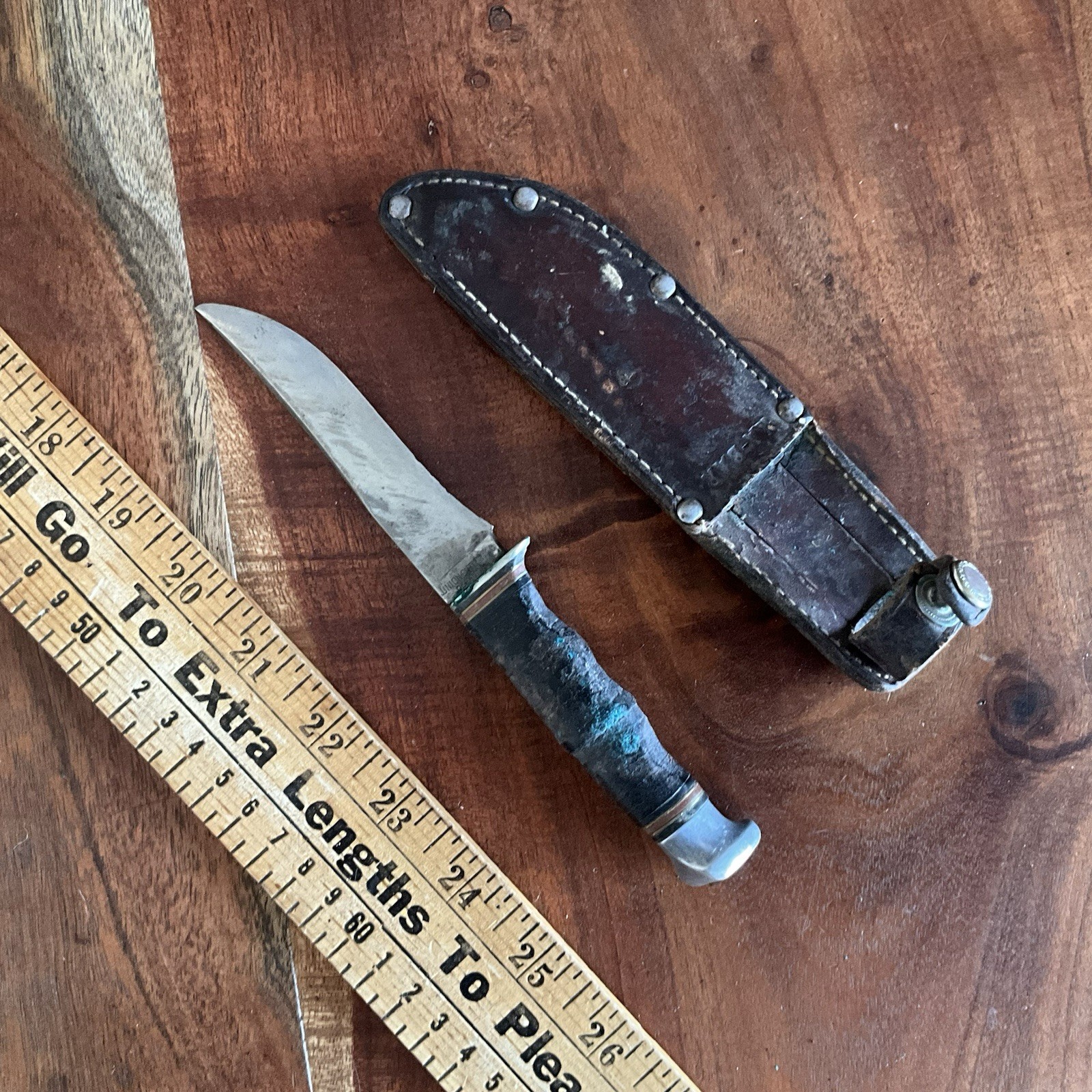 Vintage KA-BAR, Union Cutlery Co. Olean NY. Fixed Blade Hunting Knife Sheath