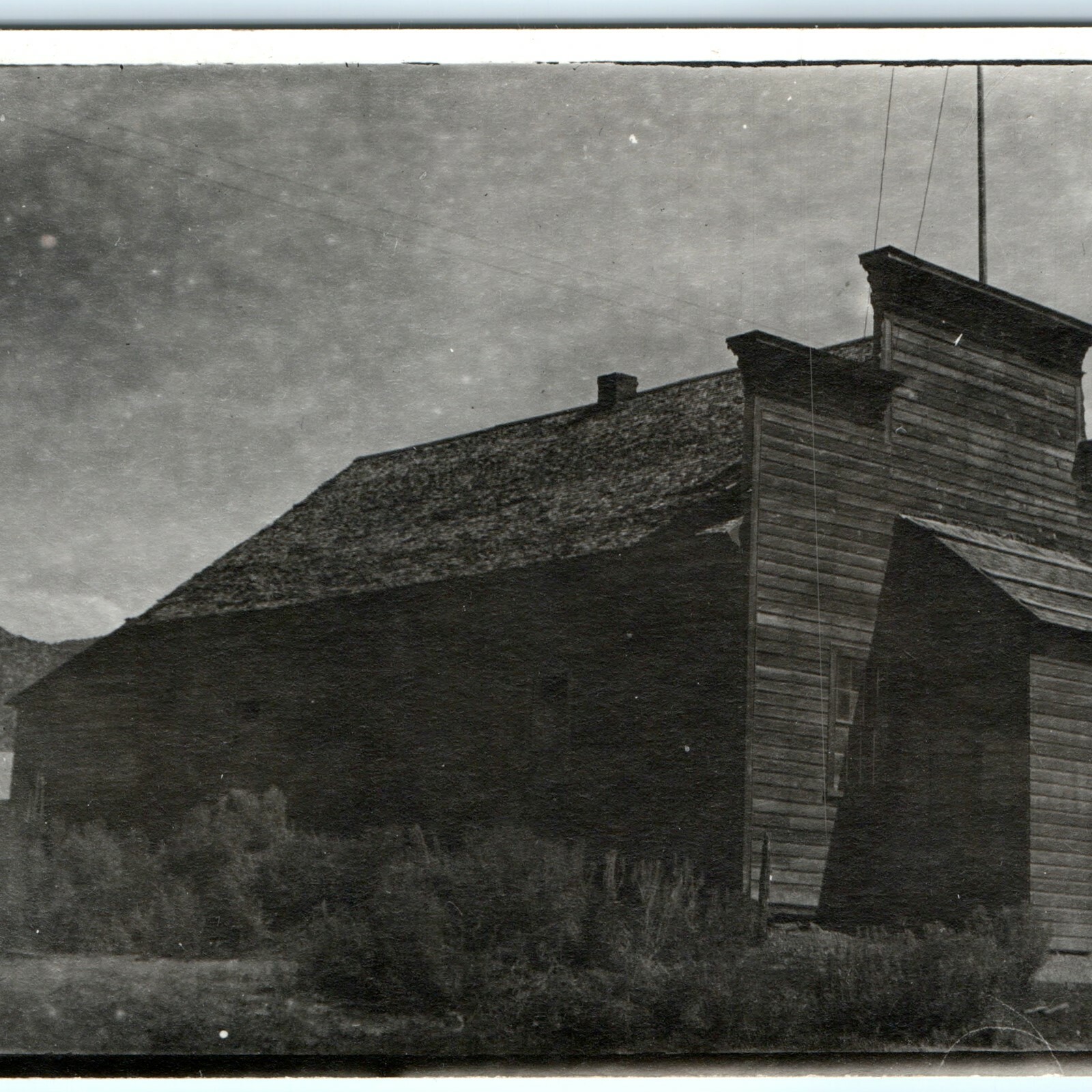 c1910s Old West Wooden Building RPPC Real Photo Postcard Desert Ghost Town Store